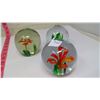 Image 5 : 4X GLASS FLOWER GLOBES