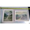 Image 1 : 2 LANDSCAPE PAINTINGS (15 1/2" X 19 1/4" + 19 1/4" X 15 1/2")