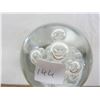 Image 2 : VINTAGE GLASS PAPERWEIGHT CLEAR WITH BUBBLES