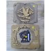 Image 1 : MAN & DOG WOODEN PICTURE FRAME + GOOSE WOOD DECO + COLLECTABLE THERMOMETER