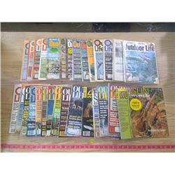LARGE LOT OF OUTDOOR LIFE + GUN WORLD MAGAZINES