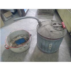 METAL POT & OLD FUEL CAN