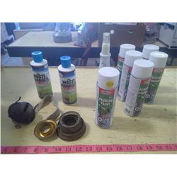 FULL PRUNING PAINT CANS + DOG PEE ATTRACTANT + CLEANER + LAMP HARDWARE