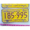 Image 3 : 2- 1967 CENTENNIAL LICENSE PLATES (FRONT & BACK)