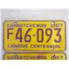 Image 2 : 2- 1967 CENTENNIAL FARM LICENSE PLATES