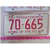 Image 3 : 2- 1973 SASKATCHEWAN RCMP LICENSE PLATES (FRONT & BACK)