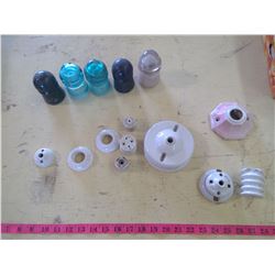 LOT OF DIFFERENT TYPES OF INSULATORS