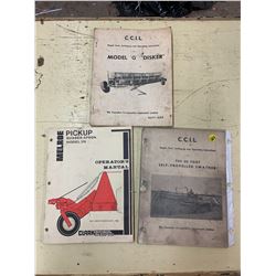 3- Vintage Swather Manuals