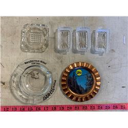 6- Ashtrays (2 collectables)