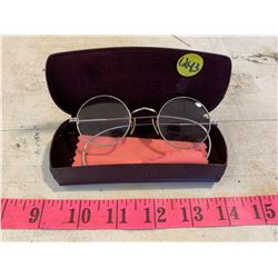 Small Round Eyeglasses In Case