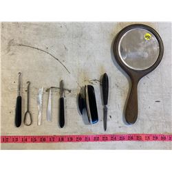 Shaving Mirror + Nail Hygiene Tools