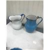 Image 1 : 2- Cream Pitchers, Enamelware