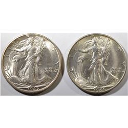 1945-D & 46-D WALKING LIBERTY HALVES CH BU