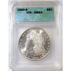 1880-S  MORGAN DOLLAR, ICG MS-64