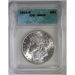 1902-O MORGAN DOLLAR, ICG MS-64