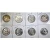 Image 1 : LOT OF 8 FRANKLIN HALF DOLLARS:
