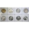 Image 2 : LOT OF 8 FRANKLIN HALF DOLLARS: