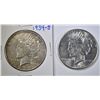 Image 1 : 1926-S AU & 1934-S VF PEACE DOLLARS