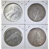 Image 2 : LOT OF 4 PEACE DOLLARS: