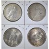 Image 2 : LOT OF 4 PEACE DOLLARS: