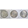 Image 1 : LOT OF 3 PEACE DOLLARS: