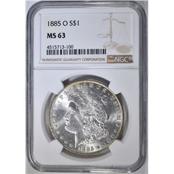 1885-O MORGAN DOLLAR  NGC MS-63