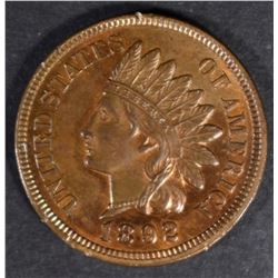 1892 INDIAN HEAD CENT CH BU RB