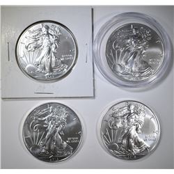 4 2013 UNC AMERICAN SILVER EAGLES