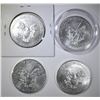 Image 2 : 4 2013 UNC AMERICAN SILVER EAGLES