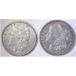 1892-O MORGAN DOLLAR XF CLEANED & 94-O XF