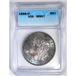 1898-O MORGAN DOLLAR, ICG MS-67