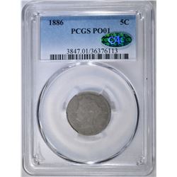 1886 LIBERTY NICKEL  PCG PO-01  CAC