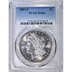 1881-S MORGAN DOLLAR  PCGS MS-66