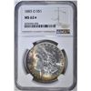 Image 1 : 1883-O MORGAN DOLLAR  NGC MS-62*  COLOR