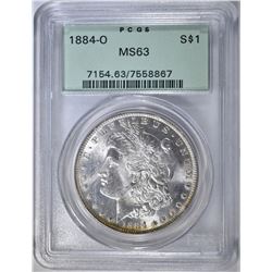 1884-O MORGAN DOLLAR  PCGS MS-63