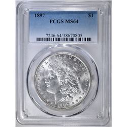 1897 MORGAN DOLLAR  PCGS MS-64