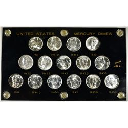1941-1945 MERCURY DIME GEM BU SHORT SET
