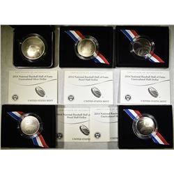 LOT OF 5 BASEBALL HALL OF FAME COMMEMS.