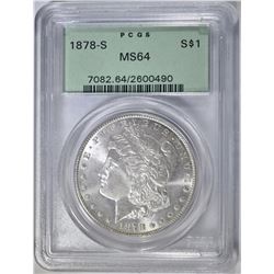 1878-S MORGAN DOLLAR  PCGS MS-64