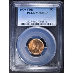 1909 VDB LINCOLN CENT   PCGS MS-66 RD