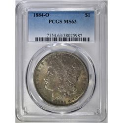 1884-O MORGAN DOLLAR PCGS MS-63