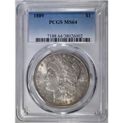 1889 MORGAN DOLLAR PCGS MS-64