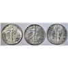 Image 1 : 3 WALKING LIBERTY HALVES BU
