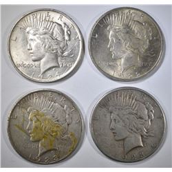 4-CIRC PEACE DOLLARS: