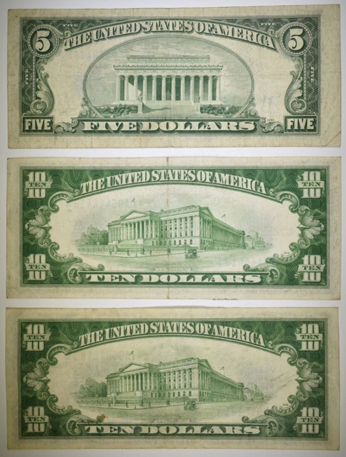 1934 34 A $10 53 B $5 SILVER CERTIFICATES 1934 34 A $10 53 B $5 SILVER CERTIFICATES