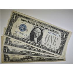4 $1 SMALL SIZE SILVER CERTIFICATES