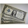 Image 1 : 4 $1 SMALL SIZE SILVER CERTIFICATES