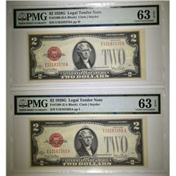 2-1928G $2 RED SEAL NOTES, PMG-63 EPQ