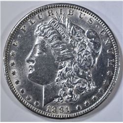 1891-CC MORGAN DOLLAR  AU/BU