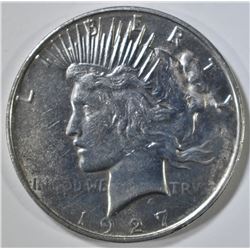 1927-D PEACE DOLLAR, AU/BU
